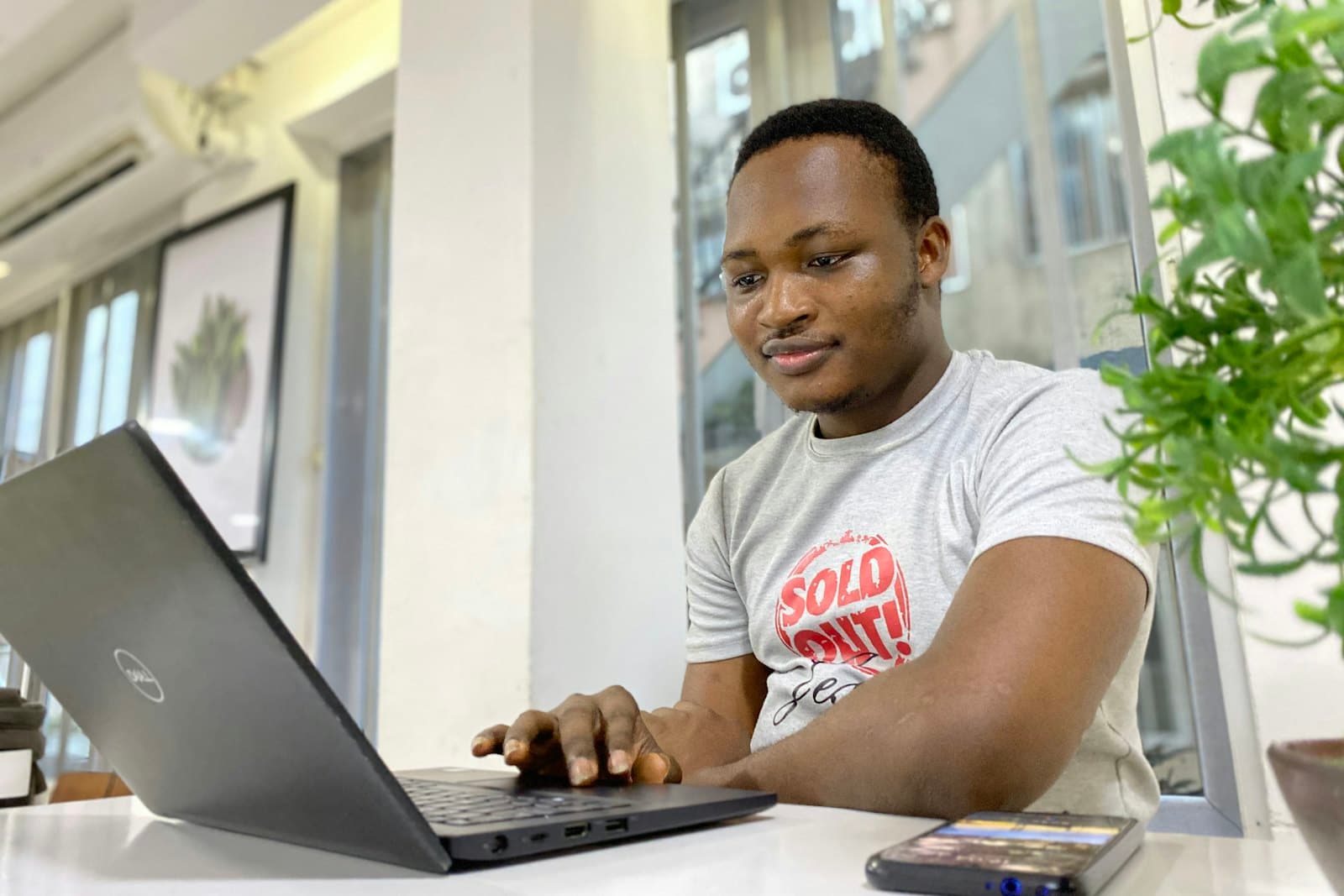 Developer building a website on a laptop
