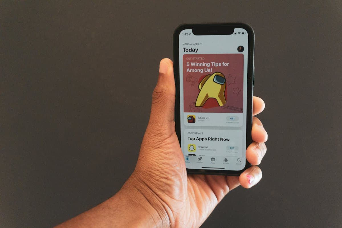 A phone showing an app store screen